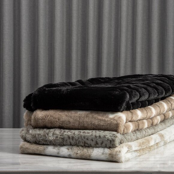 Luxe Home Decor Classic Faux Fur Throw | 1-Piece | Lynx | 50"x60" - Picture 7 of 7